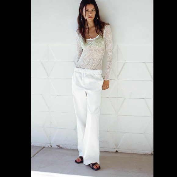 NWT ZARA LITTLE BOW LACE BODYSUIT - Picture 1 of 7